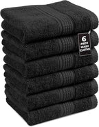 Black Hand Towels for Bathroom by LaneLinen
