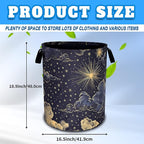 Beautiful Sun Stars Moon Laundry Basket Oxford Cloth Clouds Laundry Hamper - Image 2