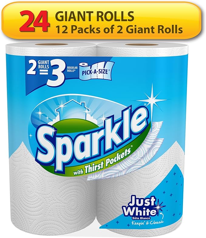 Sparkle Paper Towels, 24 Giant Rolls, Pick-A-Size - Image 3