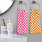 Jacquotha Hand Towels 4 Pack, Cotton Decorative Bathroom Hand Towel & Checkered - Image 4