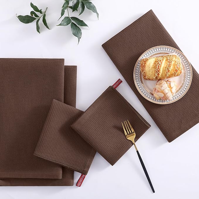 Homaxy 100% Cotton Waffle Weave Kitchen Towels - Image 2