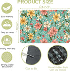 Dish Drying Mat Spring Flower Kitchen Mat 16"x24" Bsorbent Coffee Maker Mat - Image 4