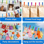 80 Pcs Wooden Colored Clothespins - Image 7