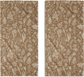Brown Spring Floral Hand Towels by Aytipun