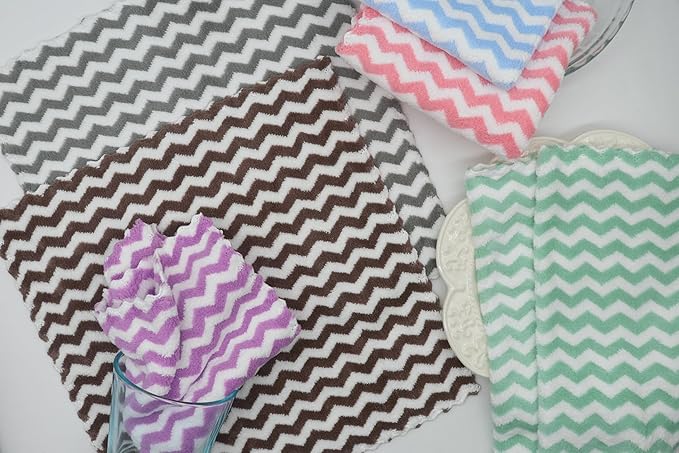 Microfiber Cleaning Cloth Lint Free Cleaning Rags, 10 Pack Fast Drying Dish Rags - Image 6