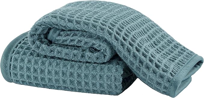 Microfiber Waffle Face Towels, 2 Pieces, Fast Drying, Lint Free 430 GSM by Unknown