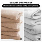 MOONQUEEN Microfiber Facial Cloths Fast Drying Washcloth 12 Pack - Image 6