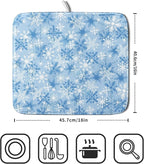 Winter Snowflake Dish Drying Mat - Image 2