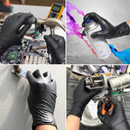 TitanFlex Heavy Duty Black Industrial Nitrile Gloves - Image 9