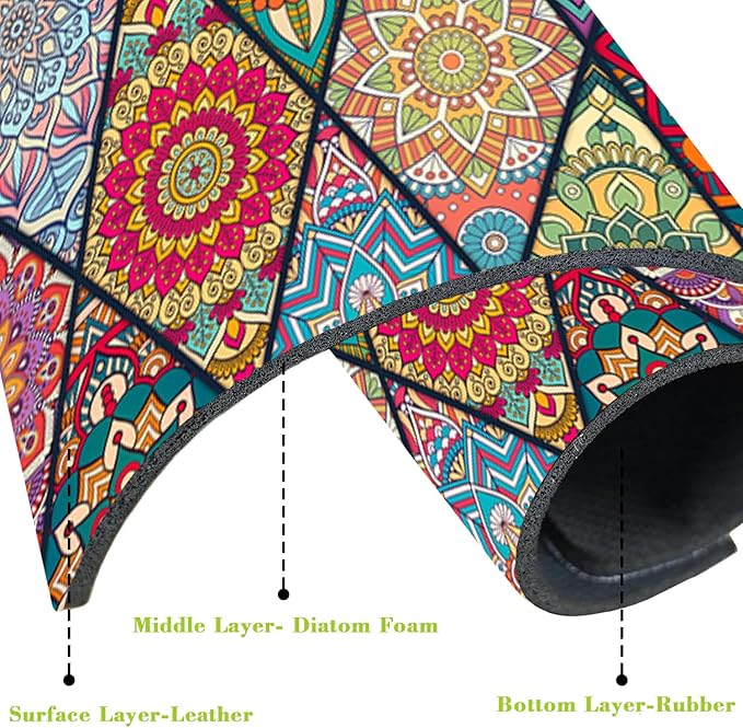 Sink Faucet Absorbing Mat Bohemian Textile Rug Texture Sink Splash Guard Drying - Image 3