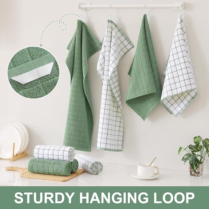 Homaxy Premium Cotton Kitchen Towels 16"x 28", Large Natural Ring Spun 390 GSM - Image 6