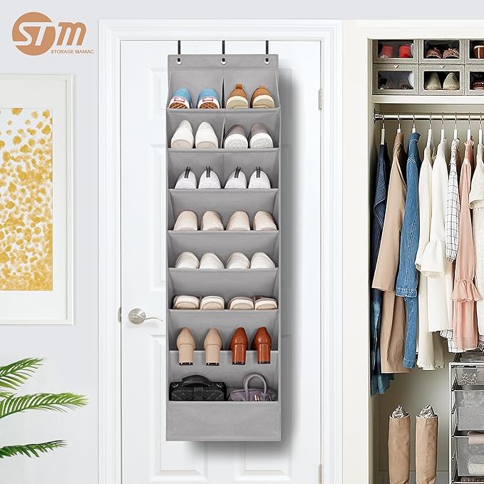 STORAGE MANIAC Over the Door Shoe Organizer Heavy-Duty Large Deep Pocket - Image 9