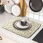 Spring Summer Daisy Floral Leaf Dish Drying Pad 16 x 18 Inch - Image 5