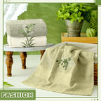 Eucalyptus Leaves Hand Towels Farmhouse Green Bathroom Decor 14x29 Inch - Image 4