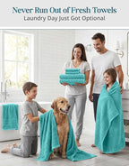 24-Piece Towels for Bathroom – 100% Cotton Towel sets, 2 Bath Sheets, 2 Bath - Image 4
