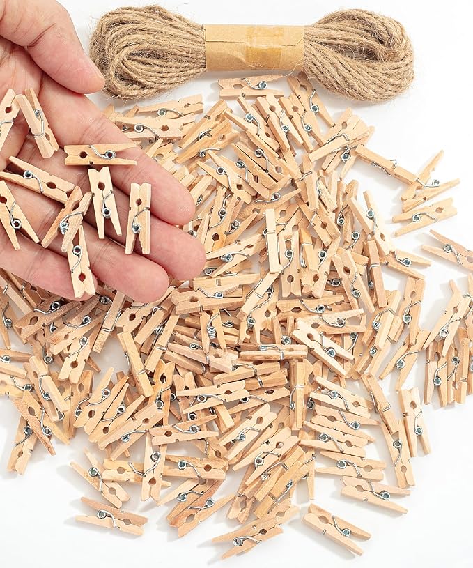 Mr. Pen- Wooden Clothes Pins for Craft, Natural Wood, 1 Inch, Mini Clothes Pins by MrPen