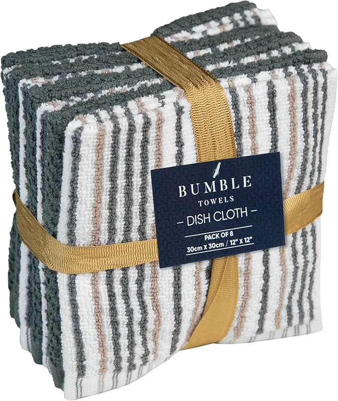 Bumble Towels Premium Dish Cloths 12"x12" | 100% Natural Ring Spun Cotton Tea - Image 3