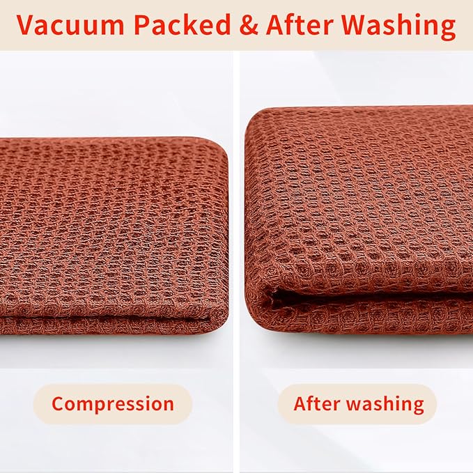 Homaxy 100% Cotton Waffle Weave Kitchen Dish Towels, Ultra Soft Absorbent Quick - Image 8