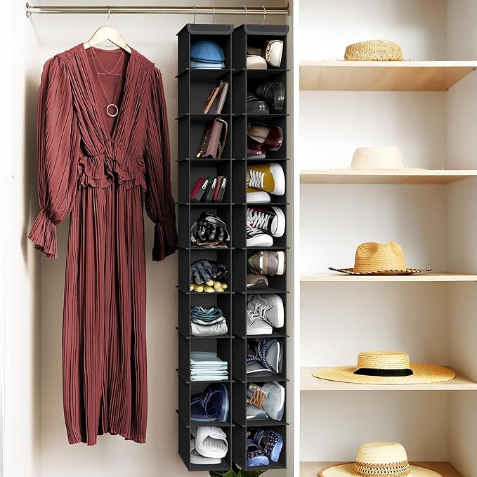 Simple Houseware 10 Shelves Closet Hanging Shoe Organizer - Image 7