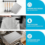 Silicone Dish Drying Mat for Kitchen Counter, Foldable & Heat Resistant Drying - Image 5