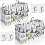 2pcs Large Wall Hanging Organizer Bag, Linen Fabric Door Hanging Storage Baskets by KANRICHU
