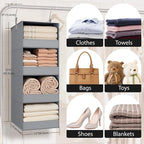 GRANNY SAYS 4-Shelf Hanging Organizer, Closet Hanging Shelves, Closet Hanging - Image 3