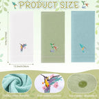 3 Pcs Hummingbird Hand Towels Farmhouse Garden Hummingbird Bathroom Decor 14x29 - Image 2