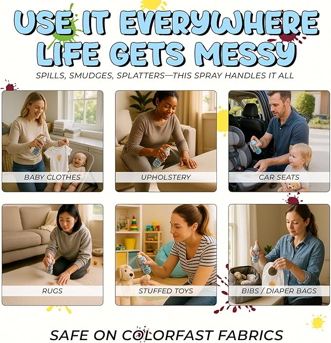 Stain Remover Spray | Non-Toxic Stain Remover Family Safe Formula | - Image 4