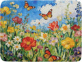 Floral Dish Drying Mat for Kitchen Counter 18x24 Spring Summer Theme Colorful by Aytipun