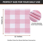 Homaxy 100% Cotton Waffle Weave Check Plaid Dish Cloths, 12 x 12 Inches - Image 5
