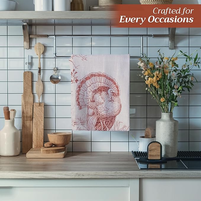 Maison d' Hermine Kitchen Towels Set of 3 100% Cotton 20" x 27.5" Reusable - Image 5