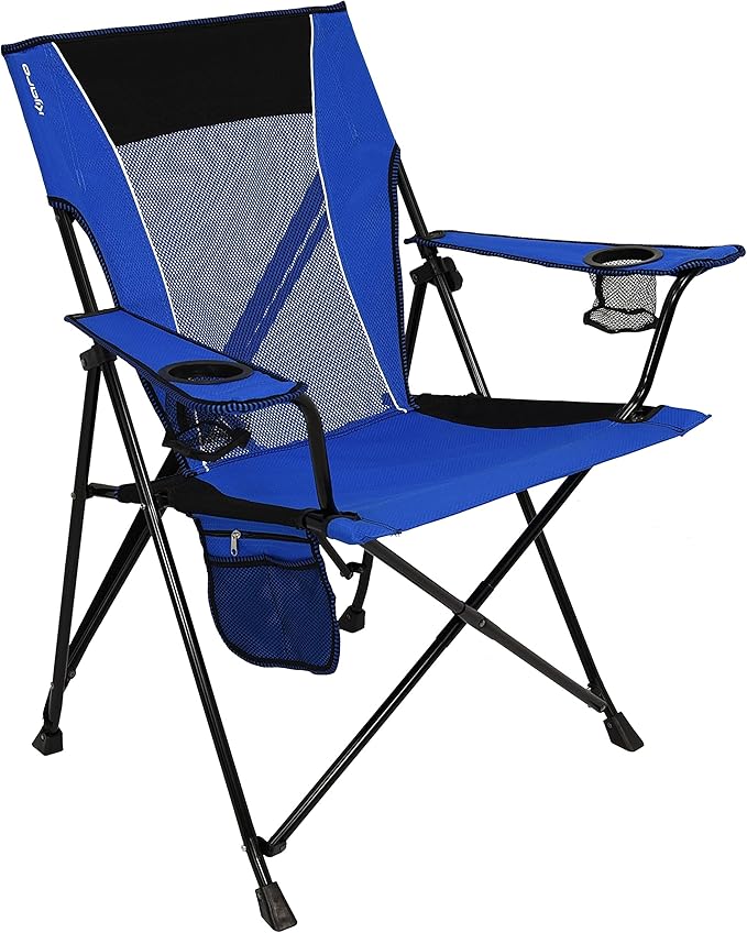 Kijaro Dual Lock Folding Camp Chairs - Versatile for Sports, Outdoors & Lawns - Locks Positions - Maldives Blue - Image 4