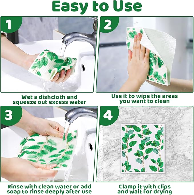 6 Pack St.Patricks Day Swedish Dishcloths - Image 6