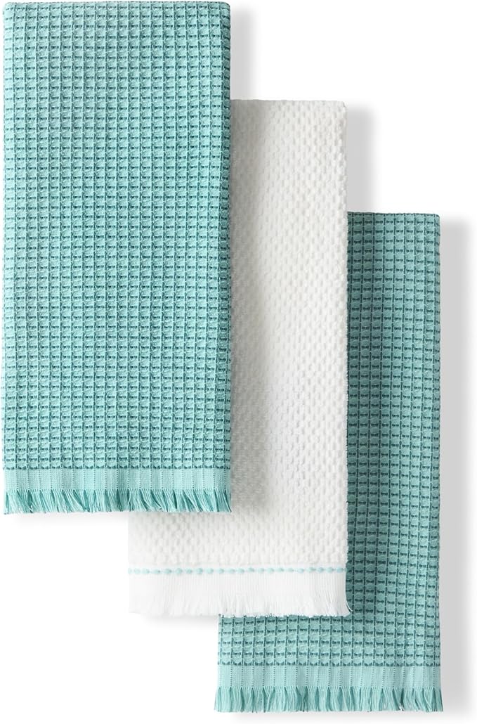 KitchenAid Gourmet Series Gridlines Kitchen Towels 3-Pack Set, 100% Cotton by KitchenAid