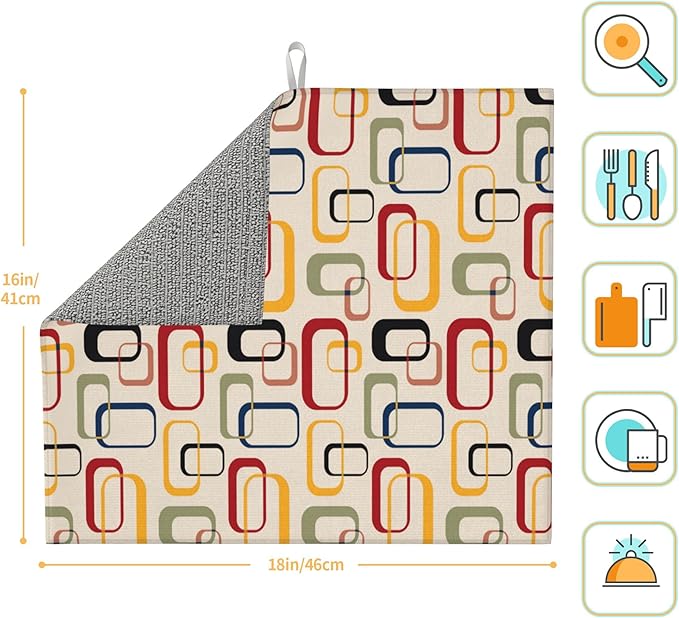 Mid Century Modern Retro Dish Drying Mat - Image 4