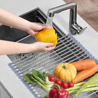 NEZUIBAN Dish Drying Rack with Roll Up and Over Sink - Image 5