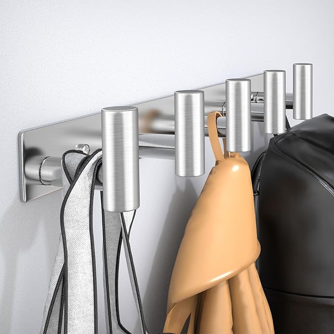 Wall Mounted Coat Rack-5 Hooks, Heavy Duty Stainless Steel Wall Hooks - Image 8