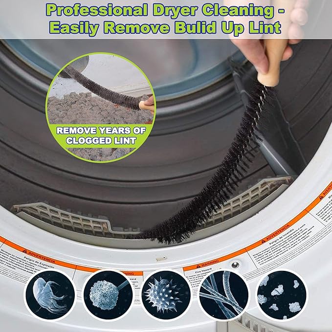 Sealegend 2 Pieces Dryer Vent Cleaner Kit and Dryer Lint Brush Vacuum Hose - Image 3