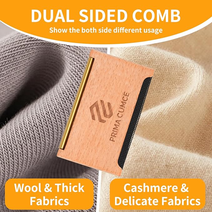 Wooden Cashmere Comb for Knits, Wool & Delicate Fabrics – Manual Fabric Shaver - Image 4
