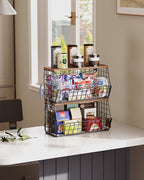 2-Tier Fruit Basket for Kitchen, Stackable wire basket - Image 4