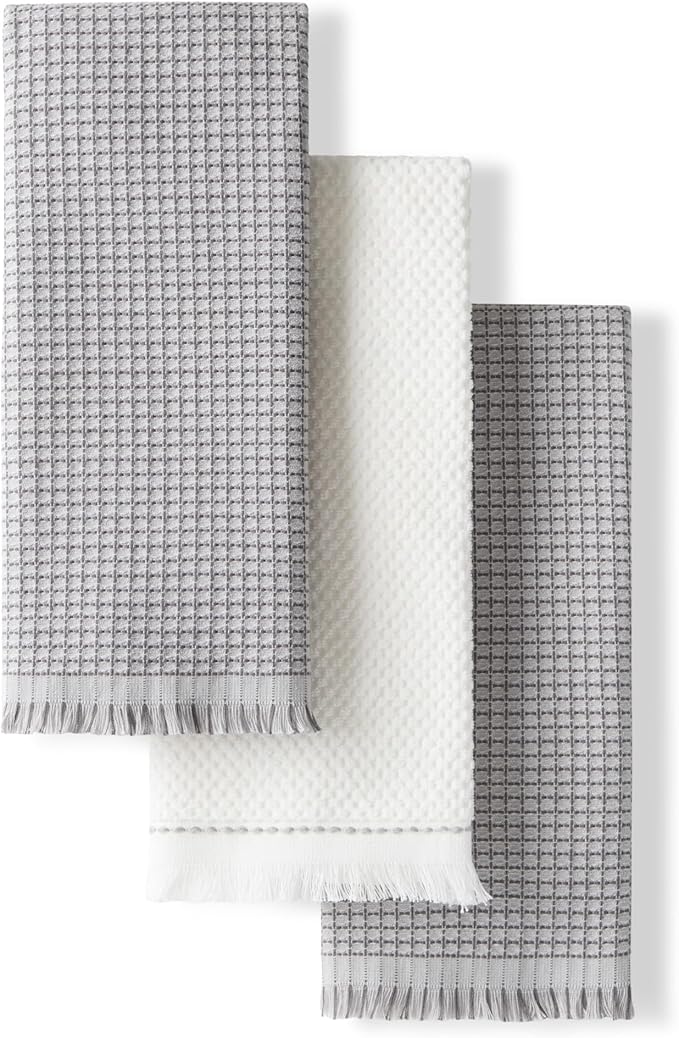 KitchenAid Gourmet Series Gridlines Kitchen Towels 3-Pack Set, 100% Cotton by KitchenAid