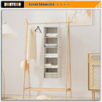 Hanging Closet Organizer, Easy Mount Foldable 5-Shelf Hanging Closet Wardrobe - Image 5