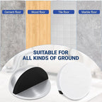 Self Adhesive Door Stoppers, Stainless Steel No Drill Rubber Floor Door Stop - Image 3