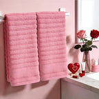 Jacquotha 2-Pack Hand Towels for Bathroom Ribbed – Cotton Face Towel for Women - Image 2