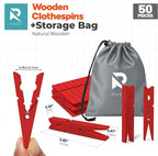RIVEDA 50pcs Colored Wooden Clothes Pins, Clothespins - Image 2