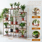 Uneedem Tall Shelf for Multiple Plants Indoor Outdoor 14 Tiers 16 Pot Holder Large Rack Wood Stand Shelves for Room Corner Balcony Garden Patio - Image 3
