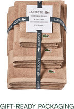 Lacoste Heritage Supima Cotton 6-Piece Towel Set, 2 Bath Towels, 2 Hand Towels - Image 5