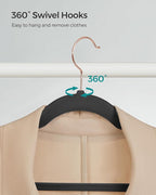 SONGMICS Slim Velvet Hangers, Non-Slip Clothes Hangers - Image 7