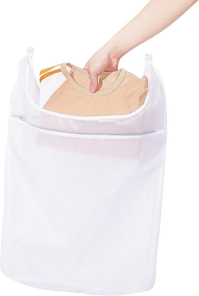 Mesh Laundry Bag Hanging Laundry Hamper Travel Laundry Bag, Machine Washable - Image 3