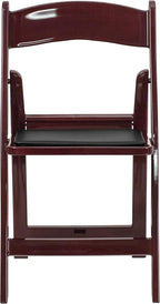 Flash Furniture Hercules Series Folding Chairs for Weddings and Formal Events, Stackable Commercial Event Seats with 1,000-lb. Static Weight Capacity, Set of 4, Red Mahogany - Image 15